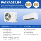 GustoWave Mini Split Air Conditioners with Heat Pump, 19 SEER2, White