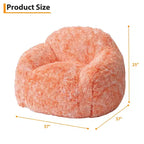 Sillón Puf de Pelo Sintético para Adultos COZONY - Suave y Esponjoso con Reposabrazos, Sofá Perezoso de Espuma de Alta Densidad para Lectura, Sofá de Suelo para Sala de Estar