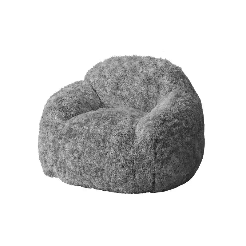 Sillón Puf de Pelo Sintético para Adultos COZONY - Suave y Esponjoso con Reposabrazos, Sofá Perezoso de Espuma de Alta Densidad para Lectura, Sofá de Suelo para Sala de Estar