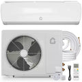 Garvee Quiet Split AC | 9000 BTU 3-in-1 Cooling/Heating/Dehumidifier | 115V Inverter Heat Pump | 10ft Pre-Charged Line Set,White