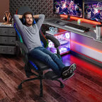 Silla para videojuegos EROMMY con masajeador y reposapiés