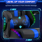 Silla para videojuegos EROMMY con masajeador y reposapiés