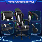 Silla para videojuegos EROMMY con masajeador y reposapiés