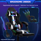 Silla para videojuegos EROMMY con masajeador y reposapiés