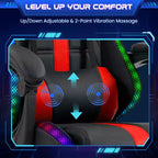 Silla para videojuegos EROMMY con masajeador y reposapiés