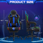 Silla para videojuegos EROMMY con masajeador y reposapiés
