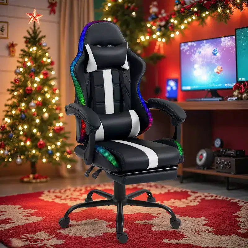 Silla para videojuegos EROMMY con masajeador y reposapiés