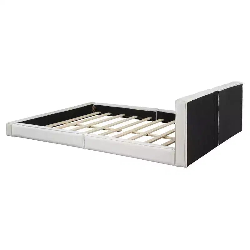 Cama de plataforma de terciopelo tamaño Queen, cama tapizada a ras del suelo con marco sólido para niños y adultos