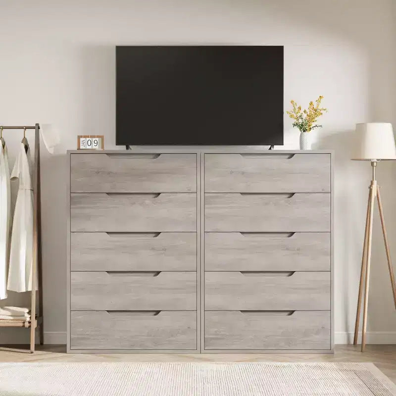 Cómoda de 5 cajones para dormitorio, armario de madera, cómoda de almacenamiento vertical independiente para sala de estar