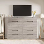 Cómoda de 5 cajones para dormitorio, armario de madera, cómoda de almacenamiento vertical independiente para sala de estar