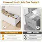Cómoda de 5 cajones para dormitorio, armario de madera, cómoda de almacenamiento vertical independiente para sala de estar