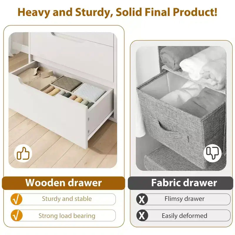 Cómoda de 5 cajones para dormitorio, armario de madera, cómoda de almacenamiento vertical independiente para sala de estar