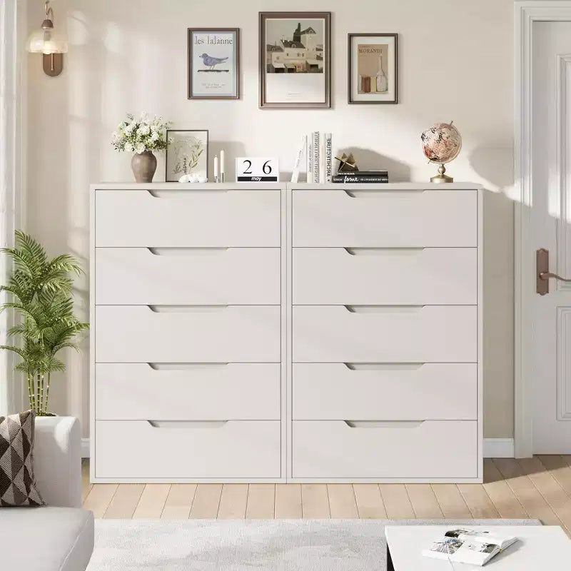 Cómoda de 5 cajones para dormitorio, armario de madera, cómoda de almacenamiento vertical independiente para sala de estar