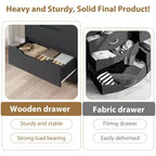 Cómoda de 5 cajones para dormitorio, armario de madera, cómoda de almacenamiento vertical independiente para sala de estar