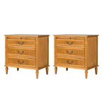 Herlinda 3-Drawer end table with Built-In Outlet Set of 2|ARTFUL LIVING DESIGNS