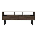TV Storage Stand for 60-Inch TVs - 56 Console with 3 Open Shelves & 2 Internal Shelves
