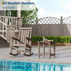 Mesa auxiliar cuadrada de HDPE para exteriores - Mesa auxiliar de patio duradera estilo Adirondack para playa, porche - Resistente a la intemperie y fácil de montar