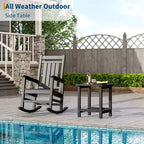 Mesa auxiliar cuadrada de HDPE para exteriores - Mesa auxiliar de patio duradera estilo Adirondack para playa, porche - Resistente a la intemperie y fácil de montar