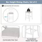 Juego de mesa de comedor de madera Okak Farmhouse y sillas para desayunador, juego de comedor rectangular para cocina, comedor