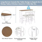 Juego de mesa de comedor de madera Okak Farmhouse y sillas para desayunador, juego de comedor rectangular para cocina, comedor
