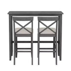 Juego de mesa de comedor de madera Okak Farmhouse y sillas para desayunador, juego de comedor rectangular para cocina, comedor
