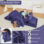 Juego de sofá de juego modular de 11 piezas para niños, sofá seccional para niños, adecuado para niños y niñas, aplicable a la habitación de los niños y al dormitorio.