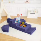 Juego de sofá de juego modular de 11 piezas para niños, sofá seccional para niños, adecuado para niños y niñas, aplicable a la habitación de los niños y al dormitorio.