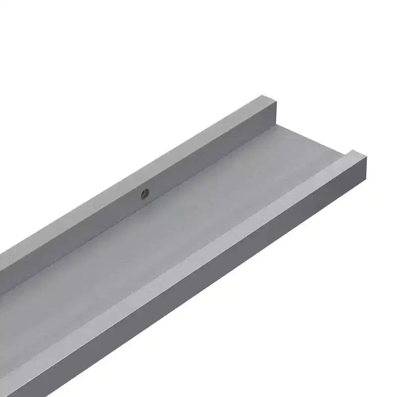 Juego de 2 estantes de repisa de marco de MDF gris pequeños para montaje en pared