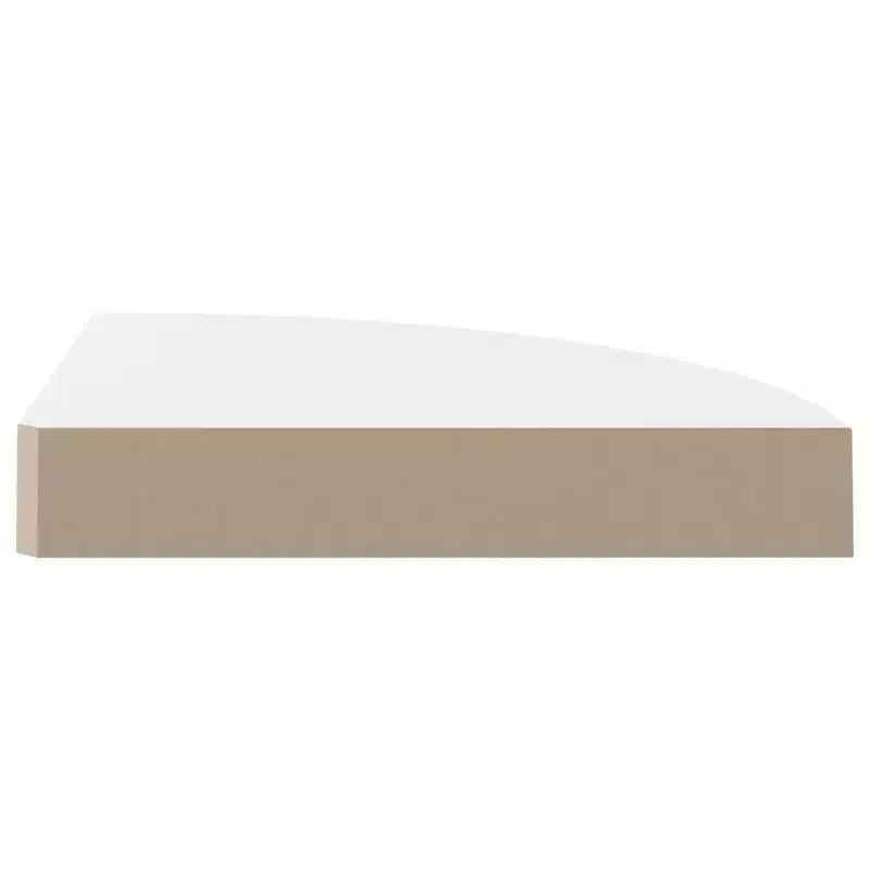 Estantería de esquina Blanco alto brillo MDF nido de abeja, metal 25 cm