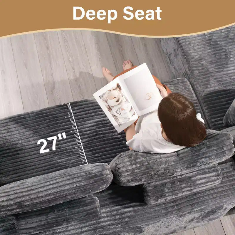 Sofá seccional modular HOMLUX, sofá tapizado en forma de U, sofás minimalistas modernos para sala de estar, sofá esquinero de asiento profundo de combinación libre