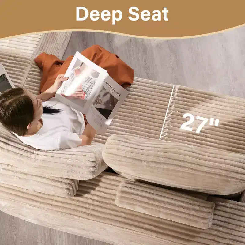 Sofá seccional modular HOMLUX, sofá tapizado en forma de U, sofás minimalistas modernos para sala de estar, sofá esquinero de asiento profundo de combinación libre