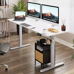 Celebalcony 63'' Adjustable Height Standing Office Desk, Computer Workstation PC Work Table with 2 Memory Preset Buttons
