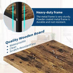 Estantería industrial triple ancha de 4 niveles - Marrón rústico y estructura negra de 62.2, 11 estantes de exhibición ajustables para sala de estar, hogar, oficina