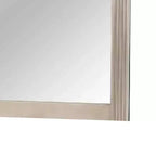 Espejo de cómoda Royal Hampton, madera de pino plateado antiguo, detalle de marco moldeado, 37x41