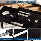 Juego de comedor extensible de 5 piezas para 4-8 personas, 2 bancos y 2 taburetes, juego de muebles de comedor modernos, fácil montaje