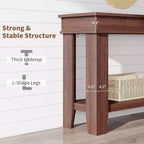 Mesa consola larga de 54 pulgadas, mesa de entrada de madera con 2 cajones y estante de almacenamiento abierto, mesa para recibidor, pasillo, sala de estar