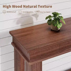 Mesa consola larga de 54 pulgadas, mesa de entrada de madera con 2 cajones y estante de almacenamiento abierto, mesa para recibidor, pasillo, sala de estar