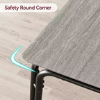 Juego de comedor de 5 piezas, juego de mesa de comedor para cocina para 4 personas, mesa cuadrada, estructura de metal, tablero de MDF, sillas tapizadas, fácil montaje, para el hogar