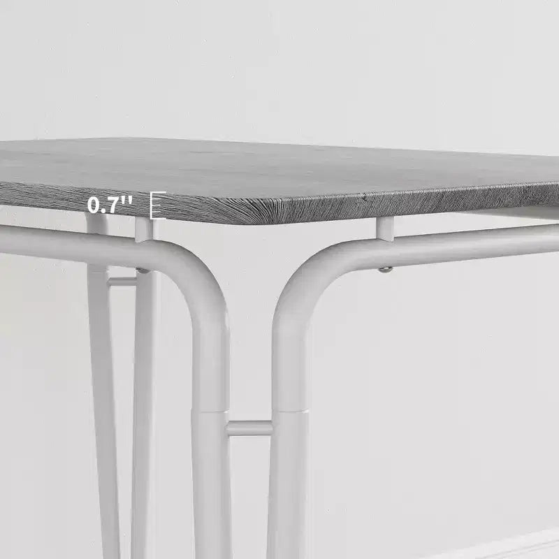 Juego de comedor de 5 piezas, juego de mesa de comedor para cocina para 4 personas, mesa cuadrada, estructura de metal, tablero de MDF, sillas tapizadas, fácil montaje, para el hogar
