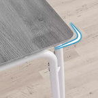 Juego de comedor de 5 piezas, juego de mesa de comedor para cocina para 4 personas, mesa cuadrada, estructura de metal, tablero de MDF, sillas tapizadas, fácil montaje, para el hogar