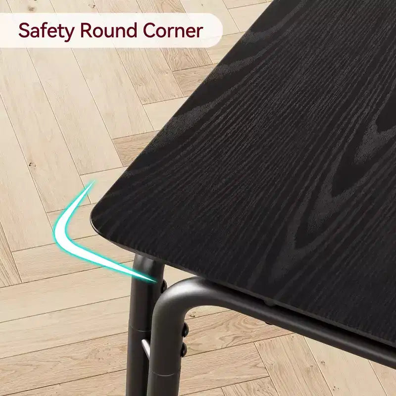 Juego de comedor de 5 piezas, juego de mesa de comedor para cocina para 4 personas, mesa cuadrada, estructura de metal, tablero de MDF, sillas tapizadas, fácil montaje, para el hogar