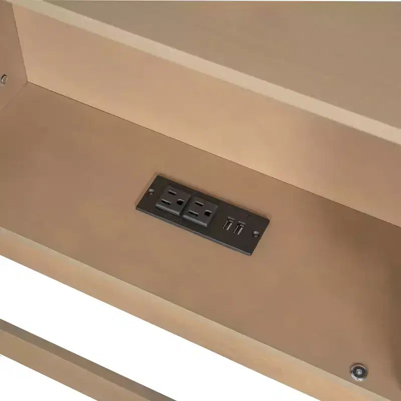 Bellemave Cama de Piso Twin XL con Gabinetes de Almacenamiento y Puertos de Carga USB, Estructura de Madera Sólida con Valla Semicerrada, Fácil Montaje, Marrón