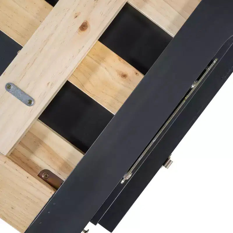 Cama de pared Queen Murphy Bed con patas doradas, cama de gabinete tamaño Queen, cama de pared plegable con diseño de puertas de vidrio esmerilado y cajones falsos