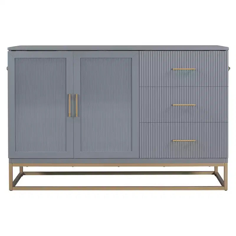 Cama de pared Queen Murphy Bed con patas doradas, cama de gabinete tamaño Queen, cama de pared plegable con diseño de puertas de vidrio esmerilado y cajones falsos