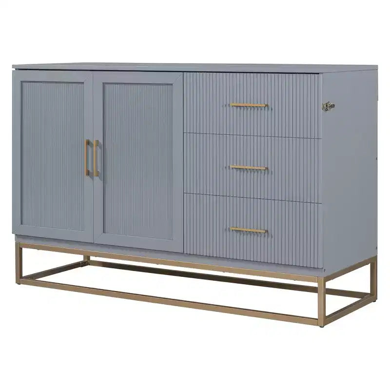 Cama de pared Queen Murphy Bed con patas doradas, cama de gabinete tamaño Queen, cama de pared plegable con diseño de puertas de vidrio esmerilado y cajones falsos
