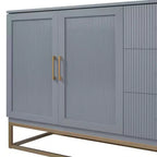 Cama de pared Queen Murphy Bed con patas doradas, cama de gabinete tamaño Queen, cama de pared plegable con diseño de puertas de vidrio esmerilado y cajones falsos