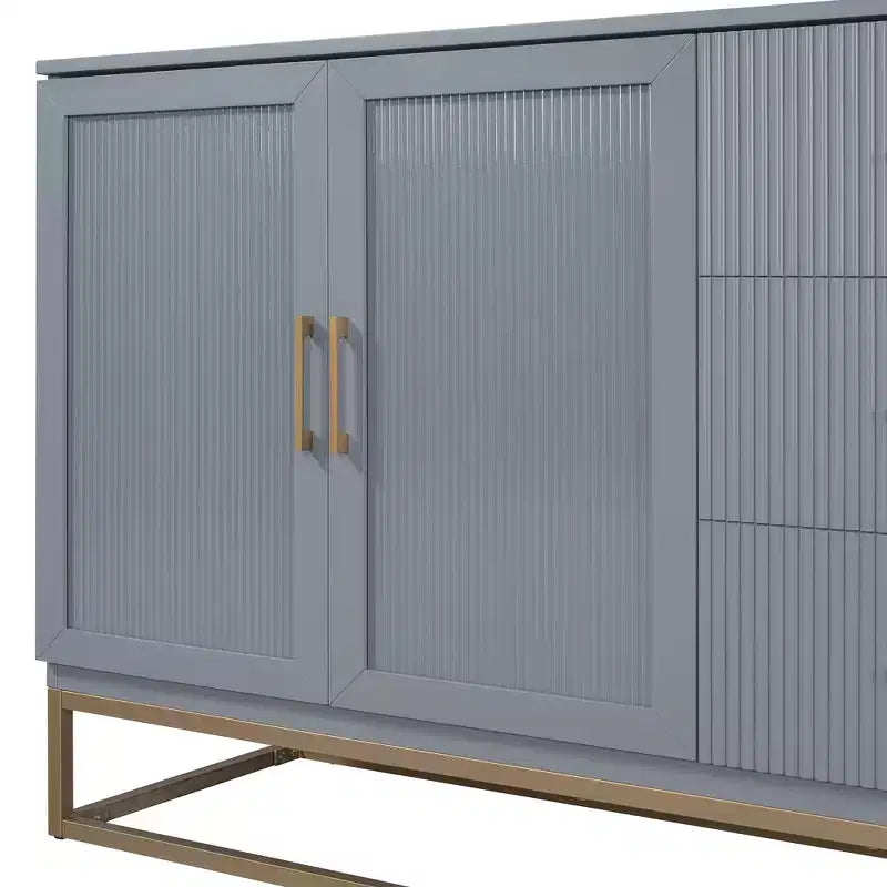 Cama de pared Queen Murphy Bed con patas doradas, cama de gabinete tamaño Queen, cama de pared plegable con diseño de puertas de vidrio esmerilado y cajones falsos