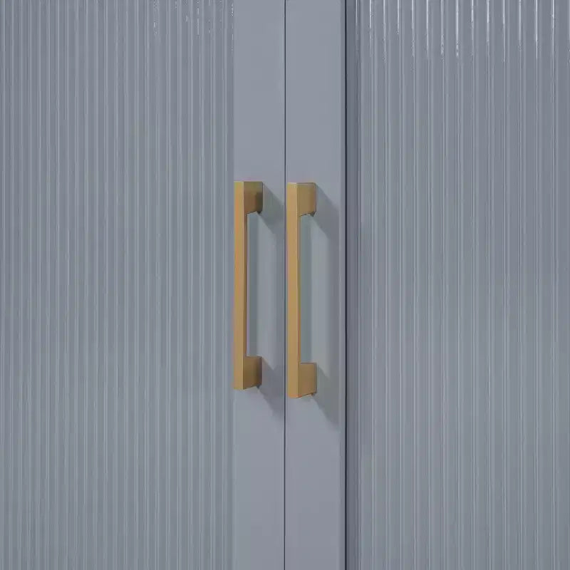 Cama de pared Queen Murphy Bed con patas doradas, cama de gabinete tamaño Queen, cama de pared plegable con diseño de puertas de vidrio esmerilado y cajones falsos