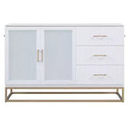 Cama de pared Queen Murphy Bed con patas doradas, cama de gabinete tamaño Queen, cama de pared plegable con diseño de puertas de vidrio esmerilado y cajones falsos