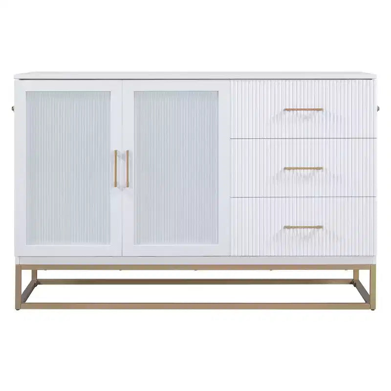 Cama de pared Queen Murphy Bed con patas doradas, cama de gabinete tamaño Queen, cama de pared plegable con diseño de puertas de vidrio esmerilado y cajones falsos